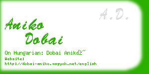 aniko dobai business card